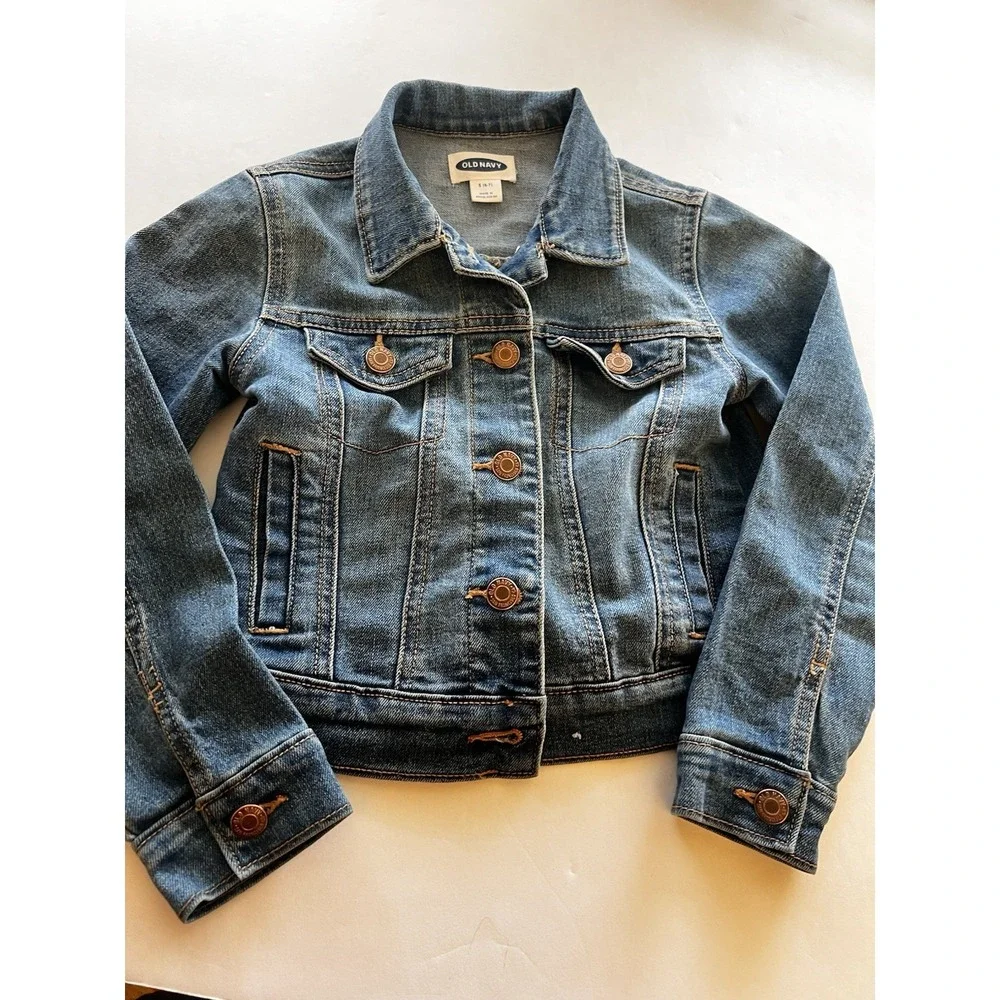 OLD NAVY Girls Kids Size Small S 6-7 Jacket Coat Jean Denim Jacket